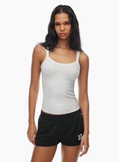 HOLD-IT��™ SUTTON TANK Best Tank Tops, Basic Tops, Blouse Dress, Denim Shirt, Cute Tops, Bra Tops, Scoop Neckline, Jacket Tops, Bottoms Pants