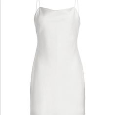 a women's white dress with spaghetti straps