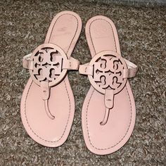 Pre Loved Open To Offers Pink Patent Leather, Tory Burch Miller Sandal, Tory Burch Shoes, Women's Shoes Sandals, Sea Shells, Patent Leather, Tory Burch, Shoes Sandals, Shells