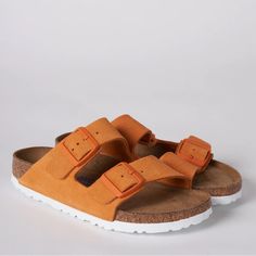 Brand New With Tags. Size 42 Or 11 Women’s, 9 Men’s. Sold At Urban Outfitters Suede Soft Footbed Casual Orange Sandals With Cushioned Footbed, Casual Suede Sandals With Buckle Closure, Casual Suede Footbed Sandals With Round Toe, Cushioned Footbed Slip-on Sandals For Outings, Casual Suede Footbed Sandals With Flat Heel, Casual Sandals With Cork-bed Midsoles For Outings, Casual Suede Closed Toe Footbed Sandals, Casual Cushioned Footbed Sandals For Outings, Casual Cork-bed Sandals For Outings