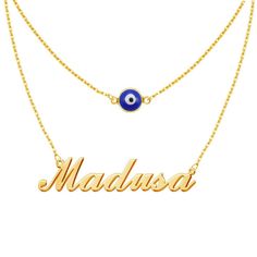 PRICES MAY VARY. Evil Eye Necklace: Did the Greeks suppose that Medusa's baleful eye really turned men to stone? personalized Evil Eye pendant necklaces with any names, as the primitive practice of wearing amulets or talismans around the neck, definitely gift-able to friends and family for protection against the benevolent eye. It does its job! Y2k necklaces Jewelry: Made of 316L stainless steel with 18K Gold Plated, layered evil eye necklace- the inner chain: 14''-16''(Adjustable), the outer ch Personalized Blue Jewelry For Gift, Customizable Blue Jewelry For Mother's Day, Y2k Necklaces, Nana Necklace, Christmas Jewelry Gift, Necklace With Name, Promise Necklace, Y2k Necklace, Baby Necklace