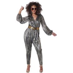 Get ready to boogie with the Disco Super Nova Adult Costume! This vibrant and groovy outfit is perfect for disco-themed parties or any occasion where you want to channel the disco era. Featuring a flashy jumpsuit with a gold belt with buckle, you'll look like a true disco queen. Consider adding platform shoes and a disco ball purse to complete the look. With this fashionable outfit, you'll be ready to dance the night away and transport yourself back to the disco era. So, put on your best moves a Disco Fashion Women, Trendy Shein Outfits, Nails Indie, Summer Skirt Outfits, Ball Purse, 70s Disco Dress, Train Costume, Indie Dress, To The Disco