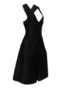 You'll be classically chic in this dress from Dolce & Gabbana! This fit and flare dress is simple yet chic, and perfect for any cocktail party or formal event. Pair with silver jewelry and a bright heel for a pop of color. Size S 70% Cotton, 30% Silk Exposed back zipper Unlined Fit and flare silhouette V-neckline Sleeveless Pockets on sides of skirt Racerback Pleat on skirt front Bust 32" Waist 28" Shoulder to hem 43" Formal Evening Dress With Pleated Bodice And A-line Silhouette, Elegant Fit And Flare A-line Evening Dress, Chic A-line Cocktail Evening Dress, Formal A-line Sleeveless Dress With Lined Bodice, A-line Midi Dress With Pleated Back For Evening, Classic Party Evening Dress With Pleated Bodice, Classic Evening Dress With Pleated Bodice For Party, Chic A-line Sleeveless Cocktail Dress, Spring Formal A-line Midi Dress