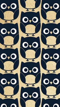 black and white owls with big eyes on gold glitter background fabric by littlerhooms on spoonflower - custom fabric