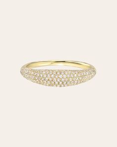 Diamond Pave Dome Ring | ZOE LEV Dome Ring, Pave Ring, Diamond Carat, Domed Ring, Classic Ring, Solid Yellow, Pave Diamonds, Diamond Rings, Diamond Jewelry