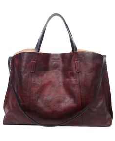 Forest Island Leather Tote Bag Large Capacity Burgundy Leather Bag, Luxury Large Capacity Burgundy Bag, Luxury Burgundy Bags For Everyday Use, Burgundy Bags With Leather Double Handles, Burgundy Bag With Double Leather Handles, Large Capacity Leather Satchel In Burgundy, Burgundy Bags With Leather Handles For On-the-go, Burgundy Double Handle Bags With Leather Handles, Burgundy Double Handle Bag With Leather Handles