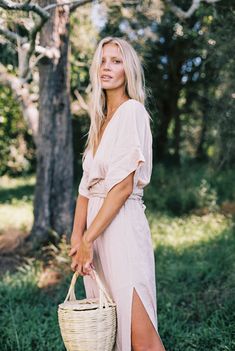 Melody Maxi Dress | Blush · HAZEL & FOLK Linnen Dress, Hazel And Folk, Ginger Dress, Simple Closet, Beach Session, Air Photo, Hip Stretches, Day To Night Dresses, The Melody