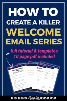 how to create a killer welcome email series