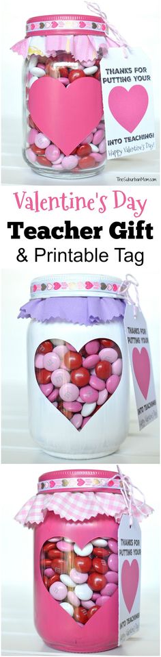 valentine's day teacher gift and printable tag for teachers to use in the classroom