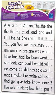 the magnetic sight words book with instructions for children to read and practice their language skills