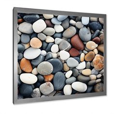 a group of rocks with different colors and sizes on them canvas print wall art decor