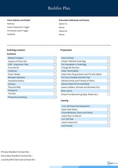 the business plan is shown in blue and white, with an additional checklist for each item