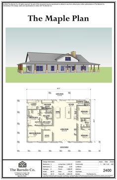 the maple plan is shown in two different sections, with one room on each side