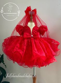 fhddv Baby Girls Dresses, Red Girl, Girls Christmas Dresses, Girl Christmas, Christmas Dress, Christmas Girl, Handmade Baby, Baby Dress