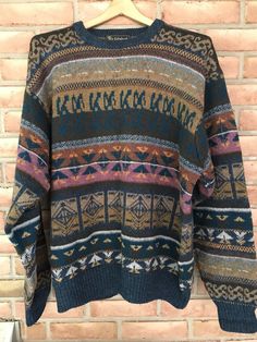 Edinburgh Tartan Shop Men’s Size XL Pure Wool Sweater Long Sleeve-Crew Neck. Armpit to armpit 26”. Length 27”. Condition is Pre-owned. Shipped with USPS Priority Mail. Grandpa Knit Sweater, Vintage Sweater For Outdoor Fall Wear, Grunge Mens Outfits, Grandpa Sweater Men, Fall Grandpa Sweaters, Cryptidcore Aesthetic Outfits, Grunge Culture, Sweaters Goblincore, Men’s Vintage Sweaters