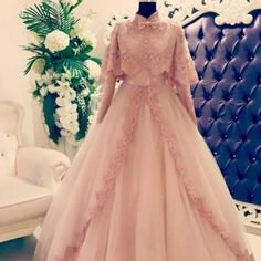 Long Sleeves Vintage Wedding Dress With Jacket on Luulla Princess Wedding Ball Gown With Sweep Train, Pink Gown For Wedding And Prom Season, Pink Princess Style Evening Dress For Wedding, Pink Lace Ball Gown For Wedding, Pink Lace Wedding Ball Gown, Princess Style Lace Wedding Gown, Princess Style Ball Gown For Wedding, Pink Lace Bodice Evening Dress For Wedding, Princess Style Wedding Ball Gown