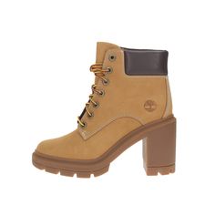 PRICES MAY VARY. Upper made with premium Timberland leather 100% PET laces OrthoLite Impressions memory foam footbed Non-marking rubber outsole ReBOTL fabric lining containing at least 50% recycled plastic Timberland Boots Heels, Timberlands, Timberlands Women, Ankle Bootie, Timberland Boots, Recycled Plastic, Bootie, Heeled Boots, Special Features