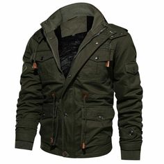 Product Description * Item:Mens Winter Fleece Lined Jacket Warm Casual Tactical Hooded Coat Outwear Tops * Condition: 100% Brand New * Color:green black khaki  * Size:Asian S-5XL * Package:1pc Coats (without any accessories ）    Please note: 1.Please allow a little error due to manual measurement. 2.The color maybe a little difference because of the light,screen reflection etc. 3.If you are not sure what size to choose, you can tell us your height and weight, we will recommend the right size for you. Shipping 1. Your Item(s) will be shipped within 5-15 business days once payment received. 2. Standard shipping to US/UK,you may can get it in 10-20 Business days.   Standard Shipping for Airmail via Post Office 11-30 business Days Come(approximately within 30 days) ship to other country. 3.if Cargo Coat, Winter Elements, Men Winter Jacket, Mens Military Jacket, Harsh Winter, Pilot Jacket, Tactical Jacket, Jacket Outdoor, Graduation Outfits