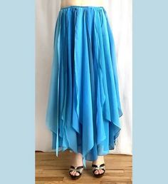 Ameynra belly dance chiffon petal skirt. Light blue turquoise. Size L. New  | eBay Petal Skirt, Dance Style, Shades Of Light Blue, Dance Fashion, Turquoise Color, Blue Turquoise, Brands Outlet, Belly Dance, Turquoise Blue