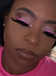 Pink Makeup Looks Black Women, Birthday Makeup Looks, Brown Girls Makeup, Glitter Makeup Looks, Makeup For Black Skin, Birthday Makeup, Brown Skin Makeup, Face Beat, Glam Makeup Look