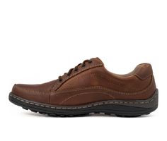 Genuine full grain leather upper,Lace-up closure for a custom and secure fit,Flat heel,Classic moc toe,Removable PU cushioned insole for added comfort,Durable shock absorbing polyurethane outsole,Breathable mesh lining | Men's French Shriner Montrose Oxfords Shoes in Brown Size 8 Medium Casual Oxford Shoes, Oxfords Shoes, Brown Oxfords, Shoe Carnival, Cole Haan Zerogrand Oxford, Mens Oxfords, Full Grain Leather, Size 13, Dress Shoes Men