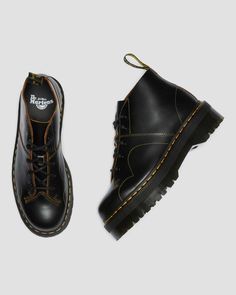 Church Platform Monkey Boots in Black | Dr. Martens Doc Martens Monkey Boots, Monkey Boots, Boot Silhouette, Western Outfits Men, Black Dr Martens, Black Church, Shoe Wishlist, Boots Uk, Low Boots