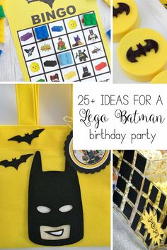 batman themed birthday party with yellow and black decorations