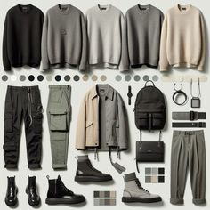 Winter Layering Outfits Men, Korean Capsule Wardrobe Men, Men’s Smart Casual Winter, Winter Dark Academia Outfits Men, Men’s Wardrobe Arrangement, Men’s Autumn Capsule Wardrobe, Simple Style Outfits, Smart Casual Menswear