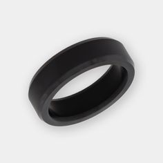 Solid Black Diamond Ring with Dome Shape on White Background | Elysium Black Diamond Ring - Ares 6mm | Men's Black Diamond Wedding Band | Products | Image 1 Modern Black Round Band Ring, Black Wedding Bands, Mens Wedding Bands Black, Wedding Rings For Men, Black Diamond Wedding Rings, Black Diamond Wedding Bands, Black Wedding Band, Black Diamond Ring, Diamond Band