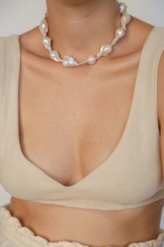 Pearl White Baroque Pearl Choker, White Baroque Pearl Choker, Baroque Pearl Drop Choker, Baroque Pearl Pendant Choker, Baroque Pearl Choker Necklace With Pearl Drop, Baroque Pearl Drop Choker Necklace, Baroque Pearl Choker With Pearl Charm, Baroque Pearl Chain Choker, Pearl White Baroque Pearl Choker Necklace