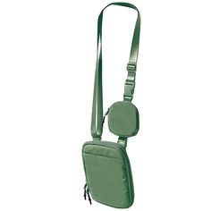 Ampere Creations Betsie Nylon Vertical Sling Belt Bag- Pea Green Functional Nylon Rectangular Phone Bag, Versatile Green Chest Bag With Adjustable Strap, Functional Rectangular Nylon Phone Bag, Nylon Phone Shoulder Bag, Everyday Nylon Phone Shoulder Bag, Rectangular Nylon Phone Bag With Cell Phone Pocket, Everyday Nylon Shoulder Phone Bag, Functional Nylon Phone Bag With Cell Phone Pocket, Nylon Travel Phone Shoulder Bag