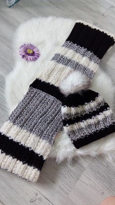 One Size Yarn Scarves For Winter, White Acrylic Yarn Beanie For Winter, Hand Knitted Winter Scarves, Winter Yarn Scarves One Size, Multicolor Yarn Scarves For Winter, Crochet Scarf And Hat Set, Winter Knitted Acrylic Scarves, Crochet Beanie And Scarf Set, Crochet Hat Scarf And Mitten Set