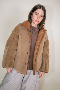 Cawley Avis British Sheepskin Jacket - Natural | Garmentory Garment Of Praise, 2024 Inspiration, Oversize Style, Golden Tan, Sheepskin Jacket, Winter Lookbook, Fall 24, 2024 Style, Style Muse