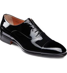 Santoni Isaac Cap Toe Oxford (Men) | Nordstrom Modern Patent Leather Dress Shoes With Glossy Finish, Luxury Patent Leather Lace-up Shoes For Work, Luxury Patent Leather Oxfords For Business, Luxury Patent Leather Oxfords For Formal Occasions, Classic Patent Leather Lace-up Shoes For Formal Occasions, Luxury Patent Leather Business Oxfords, Elegant Patent Leather Oxfords With Glossy Finish, Classic Formal Patent Leather Lace-up Shoes, Sleek Glossy Finish Dress Shoes For Business