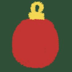 a red and yellow ornament on a green background with the letter o in it