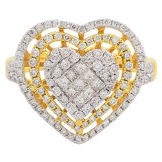 Item Code :- CN-16736 Gross Weight :- 5.54 gm 18k Yellow Gold Weight :- 5.28 gm Diamond Weight :- 1.30 carat ( AVERAGE DIAMOND CLARITY SI1-SI2 & COLOR H-I ) Ring Size :- 7 US & All ring size available ✦ Sizing ..................... We can adjust most items to fit your sizing preferences. Most items can be made to any size and length. Please leave a note at checkout or contact us via 1stDibs conversation. Even after purchasing the item, you can still ask us to adjust the size or length. We will try our best to fix it if it is possible. ✦ Import Duties, Taxes and Custom Charge ..................... Import duties, taxes and customs charges are not included in the items price or shipping cost. These charges are the buyer's responsibility. Please check with your country's customs office to dete Contemporary Wedding Rings, Marquise Cut Diamond Ring, Modern Wedding Rings, Square Diamond Rings, Gold Diamond Wedding Rings, Gold Heart Ring, Diamond Heart Ring, Baguette Diamond Rings, Tanzanite Diamond