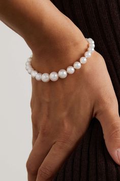 Hand-strung Pearl Bracelet, Elegant Hand-strung Pearl White Bracelet, Elegant Hand-strung Rondelle Pearl Bracelet, Formal Pearl White Beaded Bracelets With Pearl Chain, Akoya Pearl Bracelet With Round Beads And Pearl Charm, Akoya Pearl Charm Bracelet With Round Beads, Pearl Jewelry With Oyster Bracelet And Round Beads, Pearl Oyster Bracelet With Round Beads, Formal Pearl Beaded Bracelets