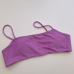 Purple Bikini Top Size Large Size Tag Is Missing Nwot Nn Underwire Swimwear For Summer Workout, Seamless Solid Color Tankini For Beach Party, Solid Seamless Tankini For Beach Party, Seamless Tankini For Beach Party, Purple Sleeveless Swimwear With Built-in Bra, Sleeveless Purple Swimwear With Built-in Bra, Purple Bandeau Swimwear, Purple Bandeau Swimwear For Swimming, Purple Summer Swimwear With Built-in Bra