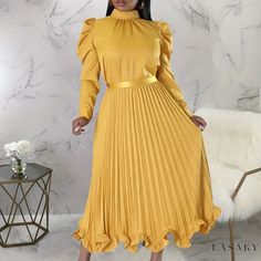 Lasaky - Exquisite Coordinated Ensemble: Sophisticated Two-Piece Skirt Set, featuring a Refined Puff Sleeve Top and Graceful Pleated Skirt, Ideal for Discerning Womens Fashion