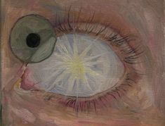 a painting of an eye with the iris opened