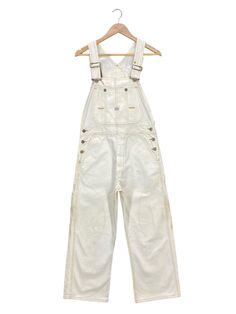 Big John used vintage bib overalls for sale. - 8/10 good condition. - 100% cotton. - Will fit 32 inches waist. - The actual color may a bit different from the pictures. - Stains at several spot. - Signs of wear on the fabrics. - Good in shape. - Please refer the pictures and measurements. - Measurements (approximately): Waist - 32 inches Laying flat: Inseam - 25 inches Length - 35.5 inches Front Rise - 13 inches Back rise - 13 inches Hip - 21 inches Top Thigh - 13 inches Knee - 11 inches Leg Ope Vintage Washed Cotton Overalls, Vintage Bib Front Overalls With Pockets, Washed Cotton Overalls With Bib Front, Cotton Pre-washed Overalls, Retro Bib Front Denim Jumpsuit, Retro Bib Front Cotton Jeans, Retro Cotton Bib Front Jeans, Retro Cotton Denim Jumpsuit With Bib Front, Retro Cotton Jeans With Bib Front