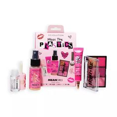 Makeup Revolution X Mean Girls The Plastics Mini Set - 4pc : Target Mean Girls Burn Book, Makeup Gift Set, Skincare Accessories, The Plastics, Fixing Spray, Girl Gift Set, Eye Palettes, Transform Yourself, Get In Loser