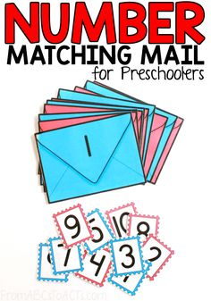 the number matching mail for preschoolers