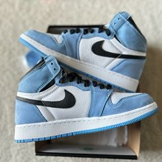 All Orders Ship Within 1-2 Business Days! Air Jordan 1 Retro High “University Blue” Gs Condition: Used Once Color: University Blue Size : 7y (Fits 8.5 Womens) Jordan Shoes Girls, Cute Nike Shoes, Air Jordan 1 Retro High, Cute Nikes, Kids Jordans, University Blue, Air Jordan 1 Retro, Jordan 1 Retro High, Jordan 1 Retro