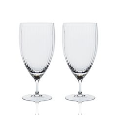 Quinn Stemware Collection in Clear from Caskata Clear Drinking Glasses, Everyday Glasses, Crystal Glassware, Light Touch, Water Goblets, Color Grouping, Water Glass, Small Plates, Stemware