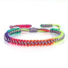 Fun Rainbow Rope Bracelet Styles! These fun-colored rope bracelets make excellent gifts! Available with purple accenting rope or blue acceting rope, plus a set for both types. Size Adjustable from 17cm - 27cm (6.5" - 10.5"). NOT SOLD IN STORES Get one for yourself or your friends/family.Bring luck to your whole family. VERY LIMITED STOCK! We sell out often. Consider buying two or more. Click "ADD TO CART" now to grab yours. * Please allow 2-4 weeks Shipping time (to be safe) for your item to reach you :) Product Details: Item Type: Rainbow Rope Bracelet Material: Wax Rope Length: Adjustable from 17cm - 27cm (6.5" - 10.5") Trendy Multicolor Braided Bracelet, Casual Rainbow Friendship Bracelets With Sliding Knot, Casual Pink Braided Bracelet, Casual Rainbow Bracelets With Sliding Knot, Casual Rainbow Jewelry With Adjustable Cord, Adjustable Purple Braided Bracelets For The Beach, Multicolor Nylon Cord Bracelets With Adjustable Cord, Multicolor Adjustable Nylon Cord Bracelet, Trendy Multicolor Braided Jewelry