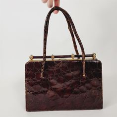 1920s Purse, Caiman Alligator, Alligator Purse, Alligator Handbags, Battle Ground, Unique Purses, Vintage Purses, Vintage Wear, Handbag Purse