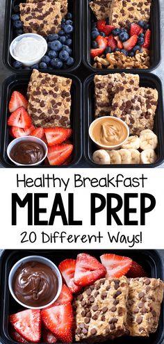 Whether you’re meal prepping for weight loss or simply to have more time, these healthy breakfast meal prep options make weekday mornings a breeze! Breakfast Meal Prep Recipes, Recipe Ideas Healthy, Super Healthy Breakfast, Healthy Breakfast Meal Prep, Creative Breakfast, Healthy Eating Breakfast, Breakfast Prep, Meal Prep Recipes, Breakfast Meal