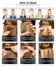 Tape Hair Extensions Platinum Blonde – Full Shine Blonde Hair Extensions Before And After, Platinum Blonde Hair Extensions, Lightest Blonde, Hair Extensions Tutorial, Diy Hair Extensions, Hair Extensions Before And After, Tape Hair Extensions, Blonde Hair Extensions, Halo Hair Extensions