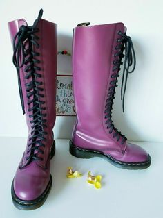 I have a selection of more than 500 pair of RARE, VINTAGE Dr Martens boots. Please visit my SHOP to check out my other DOCs. I will be listing new ones every day.  Dr Martens 20 hole 1420 England vintage pink boots knee high tall UK6 EU39 US8 Condition: 8/10 Let me know in case you have any questions Pink Leather Knee-high Boots, Pink Knee-high Boots With Round Toe For Fall, Pink Leather Knee-high Boots For Winter, Pink Wide Calf Knee-high Boots, Pink Knee-high Wide Calf Boots, Retro Winter Knee-high Boots With Round Toe, Retro Knee-high Winter Boots With Round Toe, Retro Knee-high Boots With Round Toe For Winter, Vintage Knee-high Lace-up Winter Boots